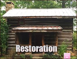 Historic Log Cabin Restoration  Princeton, North Carolina